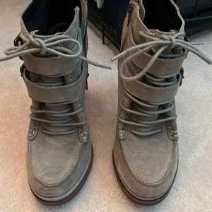 Taupe heeled dolce vita booties
